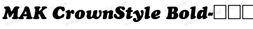 MAK CrownStyle Bold字体转换